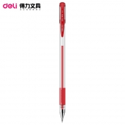 得力 6600ES 0.5mm中性笔 12支/盒 （单位：支） 红（kj)