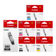 佳能（Canon） 原装PGI-880 六色一套墨盒 CLI-881黑色彩色墨盒 适用于佳能 TS-9180/TA-8180/TS-8280/TS-6180/TS-6280/TS-708/TR-8580/ (KJ)