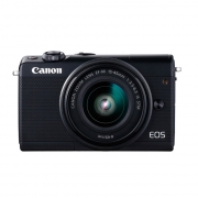 佳能（Canon）EOS M100 黑色单头套机  含EF-M15-45MM F/3.5-6.3 IS STM镜头 2420万像素 触控翻转LCD 全像素双核对焦
