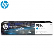 惠普（HP） 页宽打印机墨盒 981A青色页宽打印机墨盒J3M68A 6000页 适用于HP PageWide Enterprise Color 586 系列; HP PageWide Enterprise Color 556 系列