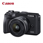 佳能（Canon）EOS M6 Mark II黑色套机 含EF-M15-45MM F/3.5-6.3 IS STM镜头 3250万像素 触控翻转LCD