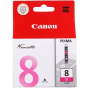佳能（Canon） CLI-8 M 红色墨盒  适用于Pro9000MarkII、Pro9000、iX4000、iX5000、iP5300、iP4500、iP4300、iP3500、iP3300、MP830、MP810、MP610、MP600、MP530、MP520、MP510、MX850、MX700