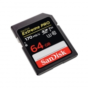 闪迪（SanDisk）64GB SD存储卡 U3 C10 V30 4K 至尊超极速版内存卡 读速170MB/s 写速90MB/s 捕捉4K超高清
