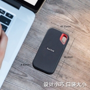 闪迪（SanDisk） E60 2TB 500g 加密移动硬盘 PSSD 1t Type-c USB3.1接口 读速550M/秒