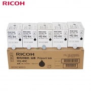 理光（Ricoh） HQ-40C 黑色油墨 5支/盒 (适用 DD4440C/4440PC/4450C/4450PC/4450P)